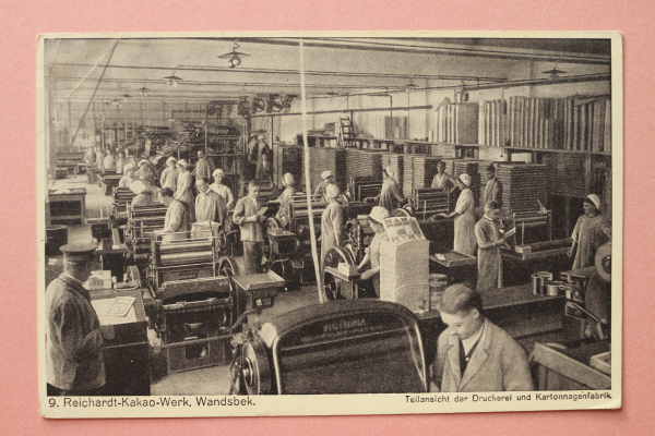 Postcard PC Hamburg Wandsbek 1910-1930 Reichardt Cacao Factory Chocolate Town